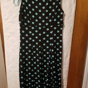 Black with green dots Dress